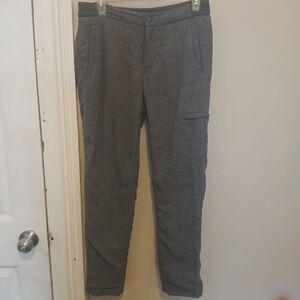 Uniqlo Men's Charcoal Lined Cargo/ Work Athleisure Pants